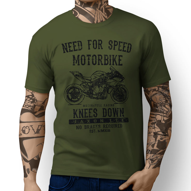JL Speed Illustration For A Kawasaki Ninja H2R Motorbike Fan T-shirt