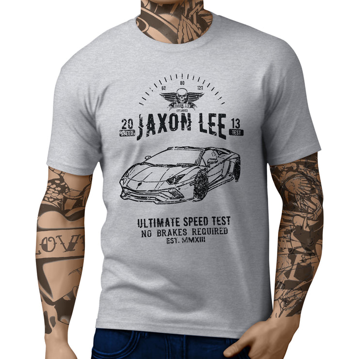 JL Speed Illustration For A Lambo Aventador S Roadster Motorcar Fan T-shirt
