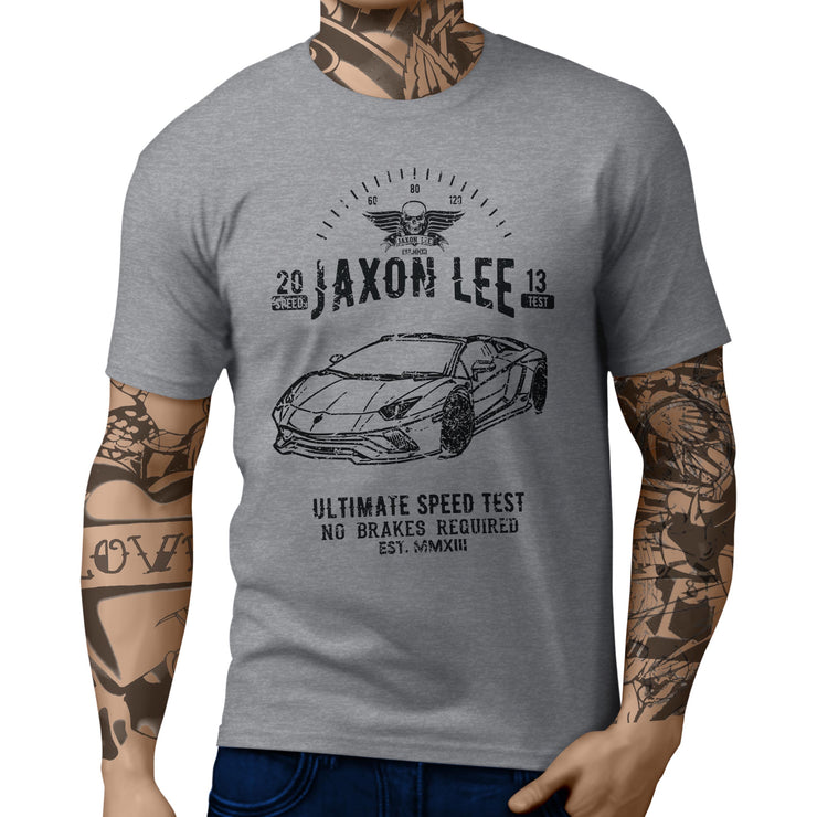 JL Speed Illustration For A Lambo Aventador S Roadster Motorcar Fan T-shirt