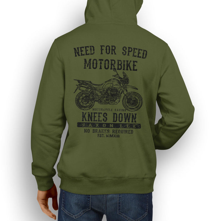 JL Speed Illustration For A Moto Guzzi V85 TT Motorbike Fan Hoodie