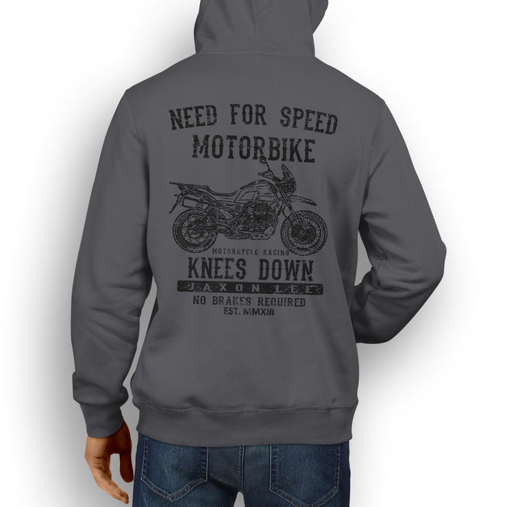 JL Speed Illustration For A Moto Guzzi V85 TT Motorbike Fan Hoodie