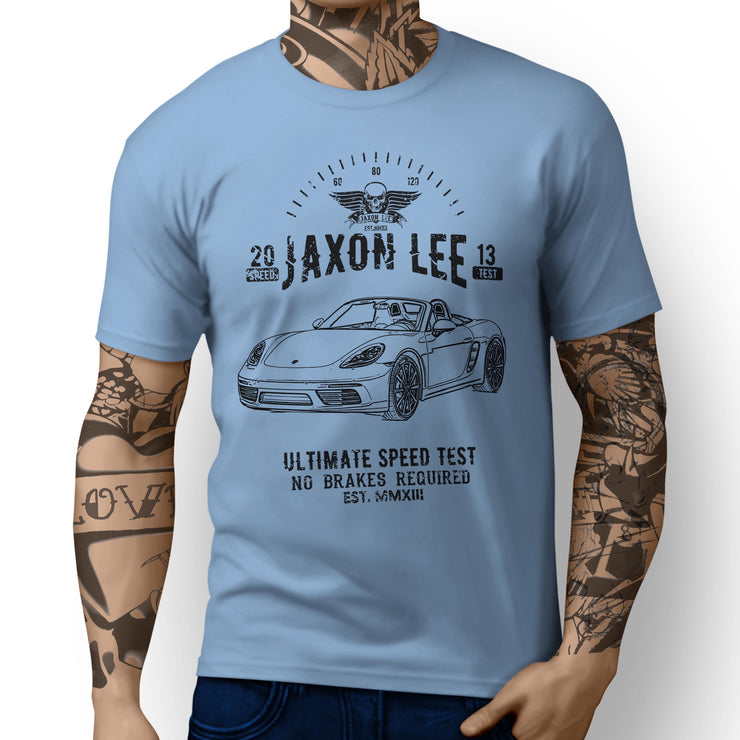 JL Speed Illustration for a Porsche 718 Boxster fan T-shirt
