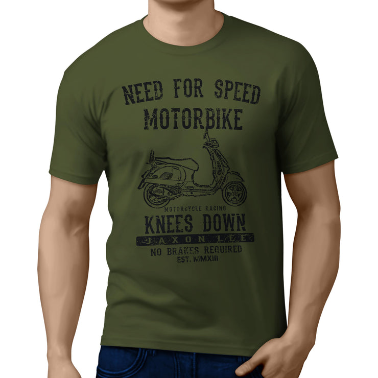 JL Speed Illustration For A Vespa GTS 300 Motorbike Fan T-shirt