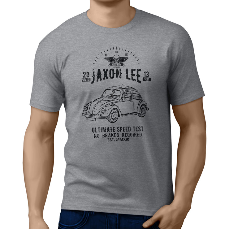 JL Speed illustration for a Volkswagen 1968 Beetle 1500 Limousine fan T-shirt