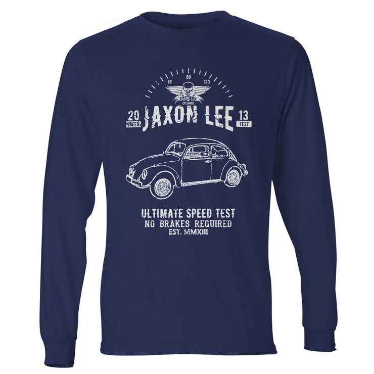 JL Speed illustration for a Volkswagen 1974 Beetle Motorcar fan LS-Tshirt
