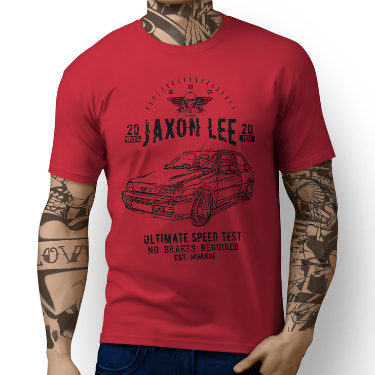 JL Speed Illustration For A Ford Fiesta RS Turbo Motorcar Fan T-shirt