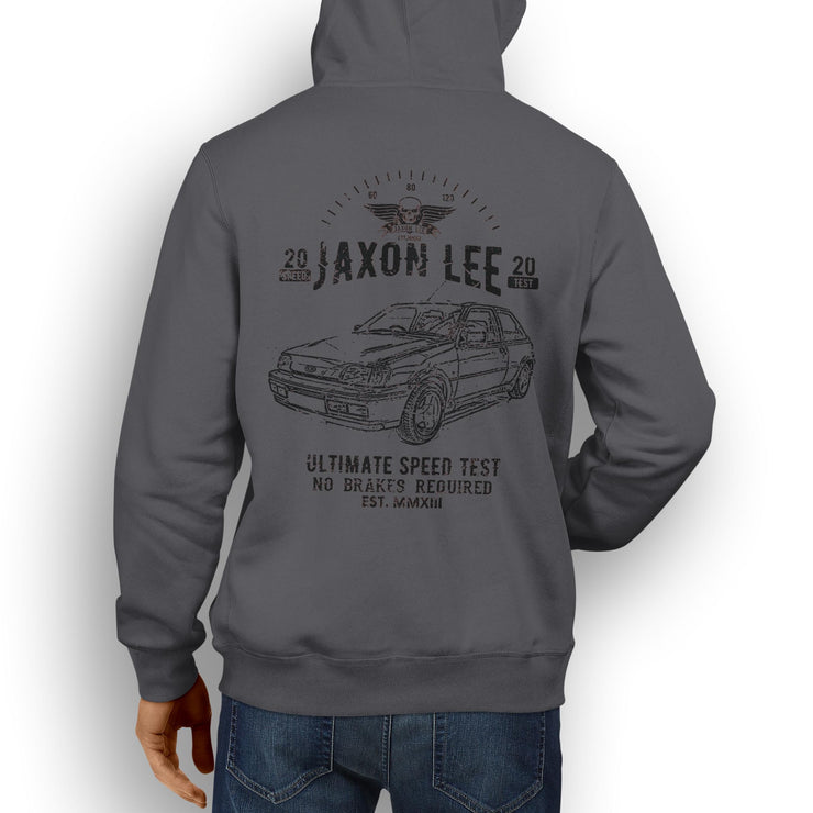 JL Speed Illustration For A Ford Fiesta RS Turbo Motorcar Fan Hoodie