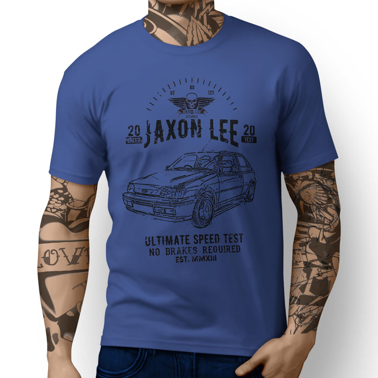 JL Speed Illustration For A Ford Fiesta RS Turbo Motorcar Fan T-shirt
