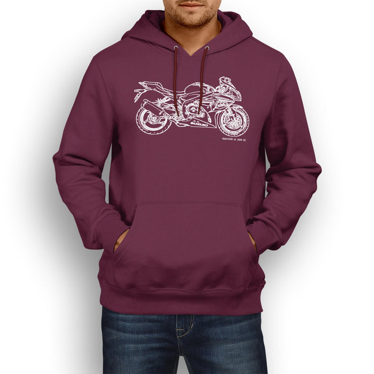 JL Illustration For A Suzuki GSXR 1000 2014 Motorbike Fan Hoodie