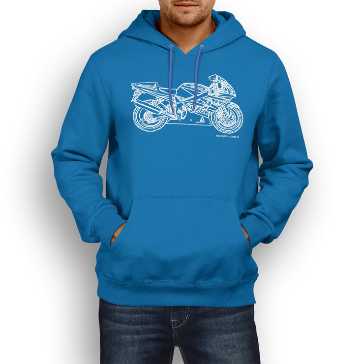 JL Illustration For A Suzuki GSXR 600 2003 Motorbike Fan Hoodie