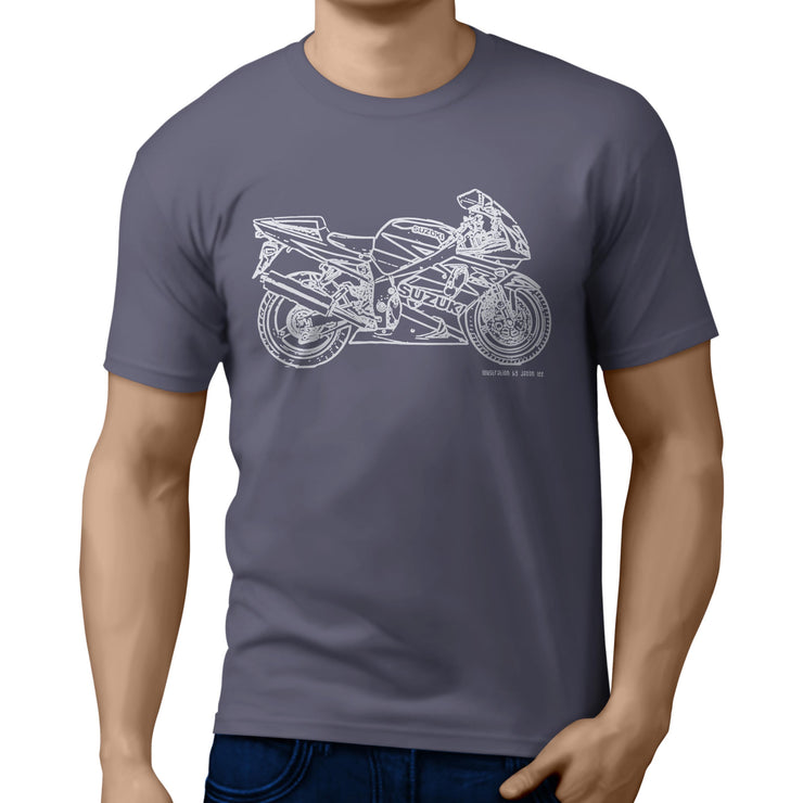 JL Illustration For A Suzuki GSXR 750 2003 Motorbike Fan T-shirt