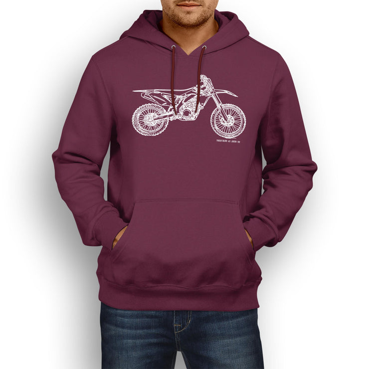 JL Illustration For A Suzuki RMZ 450 2016 Motorbike Fan Hoodie