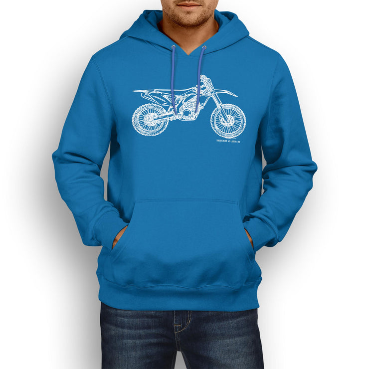 JL Illustration For A Suzuki RMZ 450 2016 Motorbike Fan Hoodie