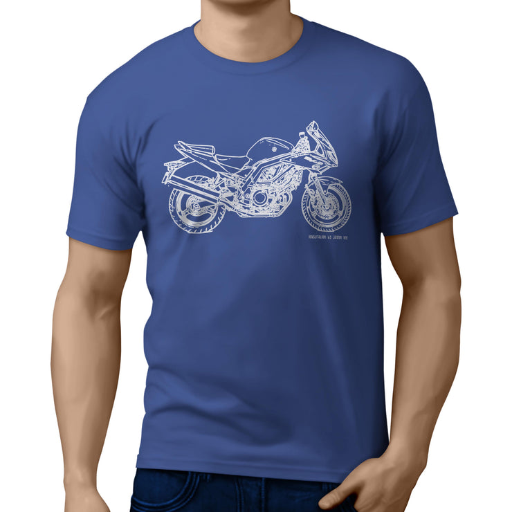 JL Illustration For A Suzuki SV650S Motorbike Fan T-shirt