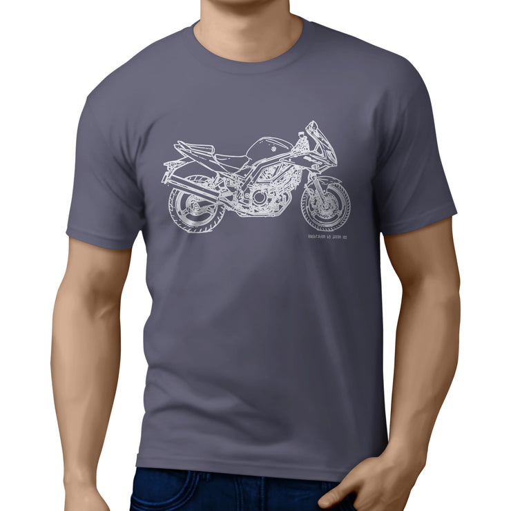 JL Illustration For A Suzuki SV650S Motorbike Fan T-shirt