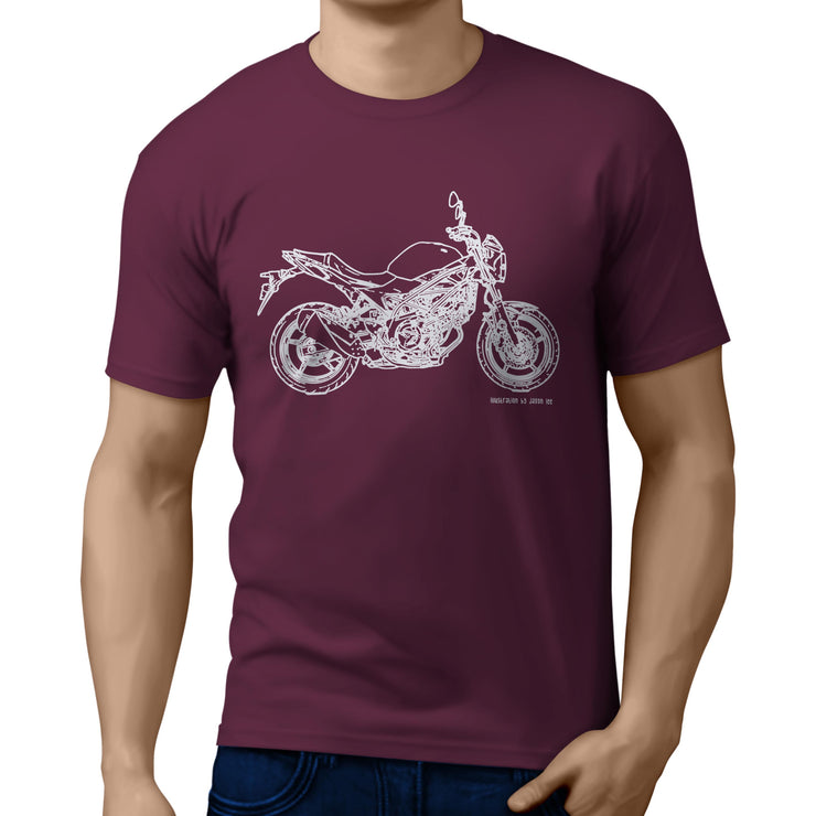 JL Illustration For A Suzuki SV650 2017 Motorbike Fan T-shirt