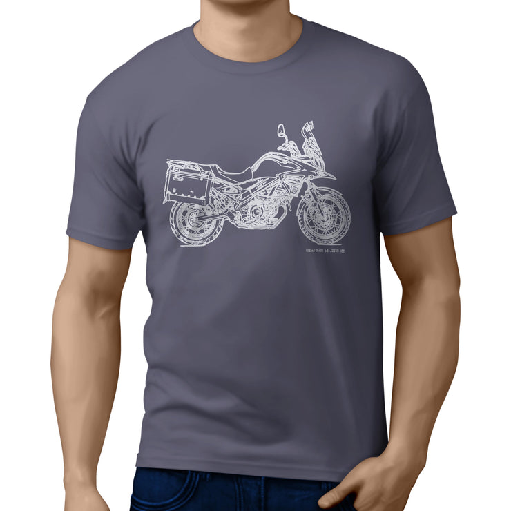 JL Illustration For A Suzuki V Strom 650XT 2016 Motorbike Fan T-shirt