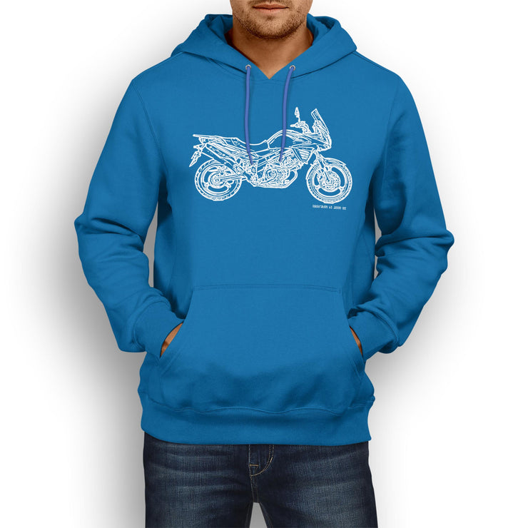 JL Illustration For A Suzuki V Strom 650 2015 Motorbike Fan Hoodie