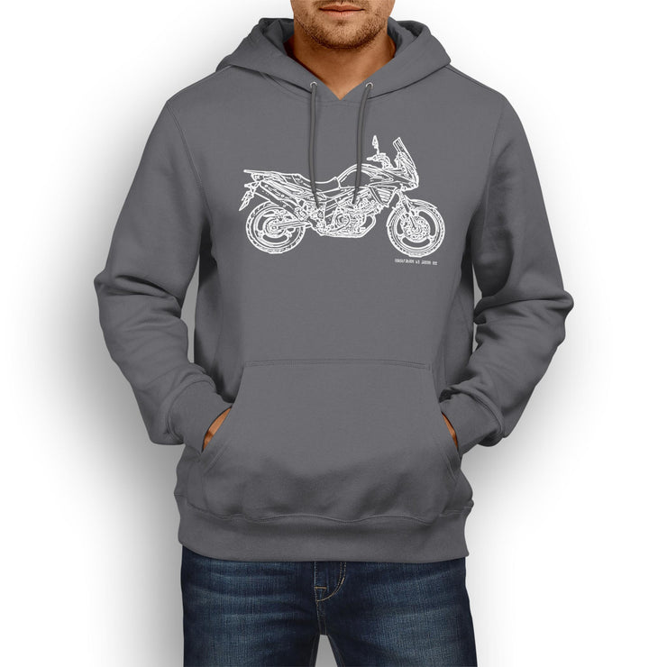 JL Illustration For A Suzuki V Strom 650 2015 Motorbike Fan Hoodie