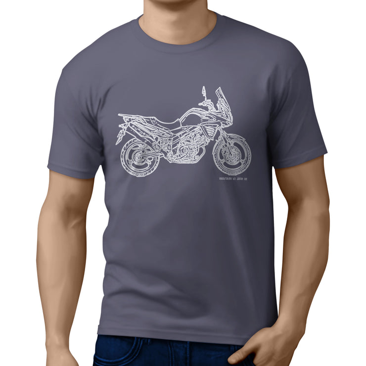 JL Illustration For A Suzuki V Strom 650 2015 Motorbike Fan T-shirt