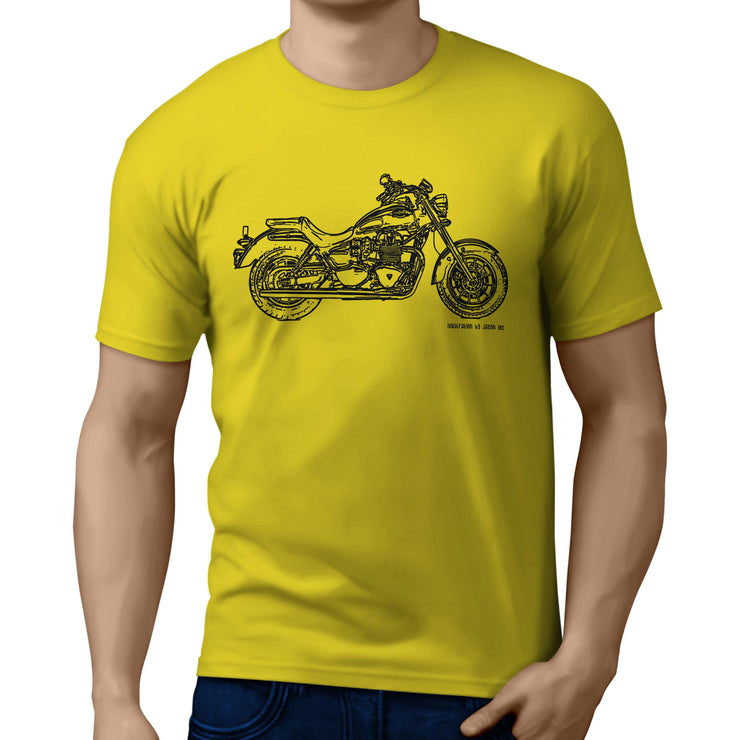 JL Art Tee aimed at fans of Triumph America 2016 Motorbike