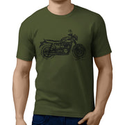 JL Art Tee aimed at fans of Triumph Bonneville T120 Motorbike