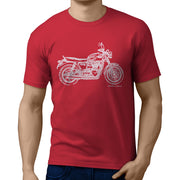 JL Art Tee aimed at fans of Triumph Bonneville T120 Motorbike