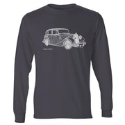 JL Illustration For A Triumph Renown 1952 Motorcar Fan LS-Tshirt