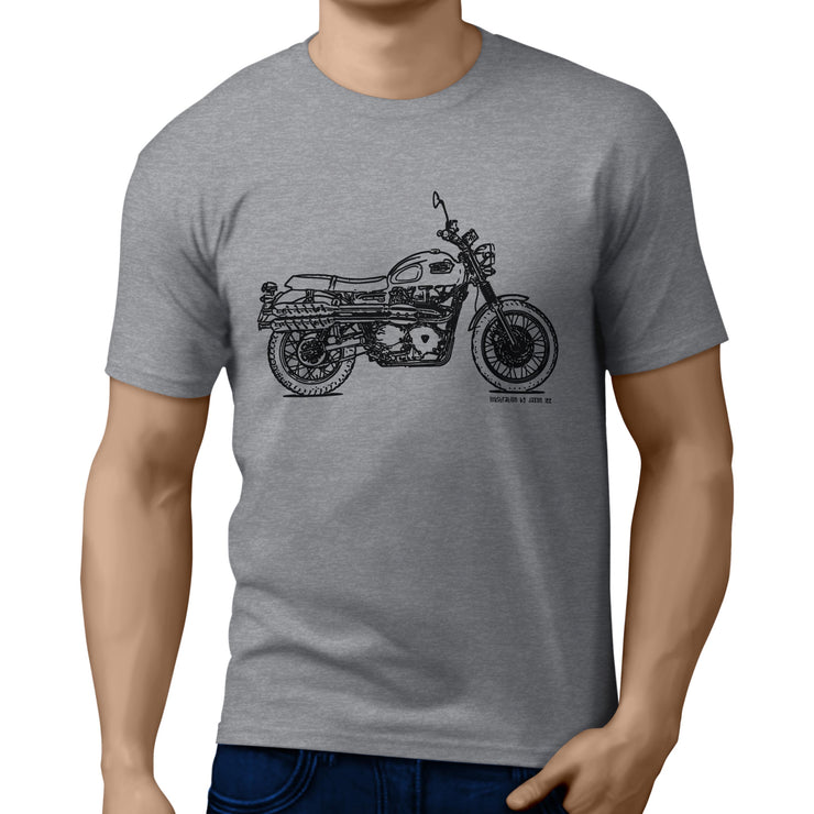 JL Illustration For A Triumph Scrambler Motorbike Fan T-shirt