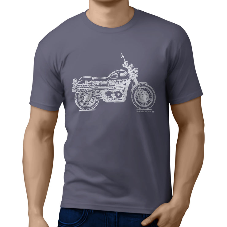 JL Illustration For A Triumph Scrambler Motorbike Fan T-shirt