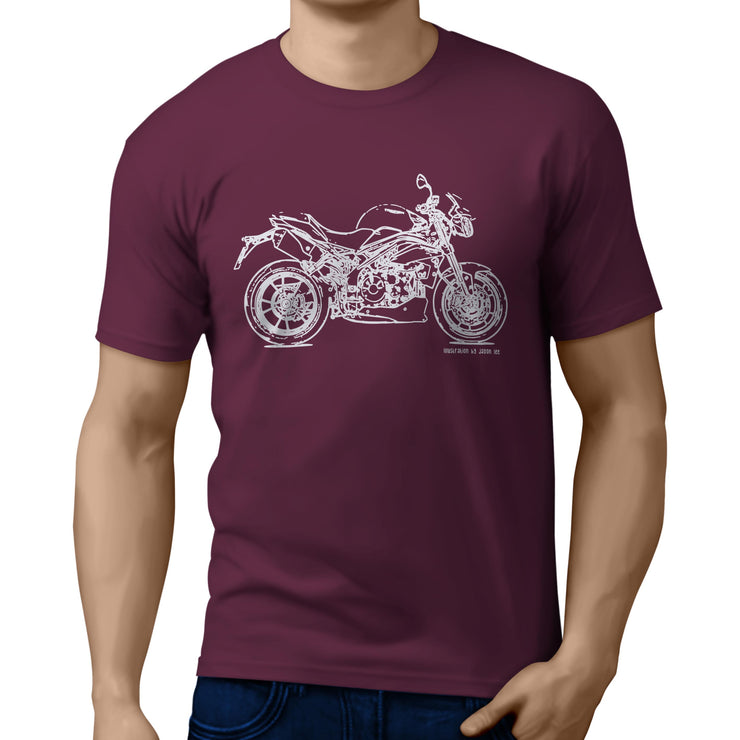 JL Illustration For A Triumph Speed Triple R Motorbike Fan T-shirt