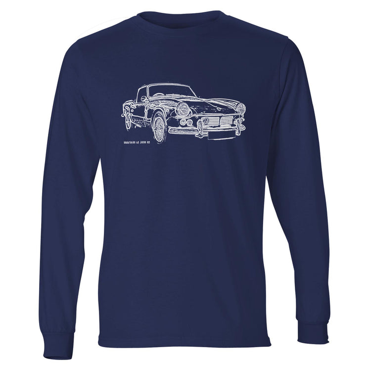 JL Illustration For A Triumph Spitfire Mk2 1965 Motorcar Fan LS-Tshirt