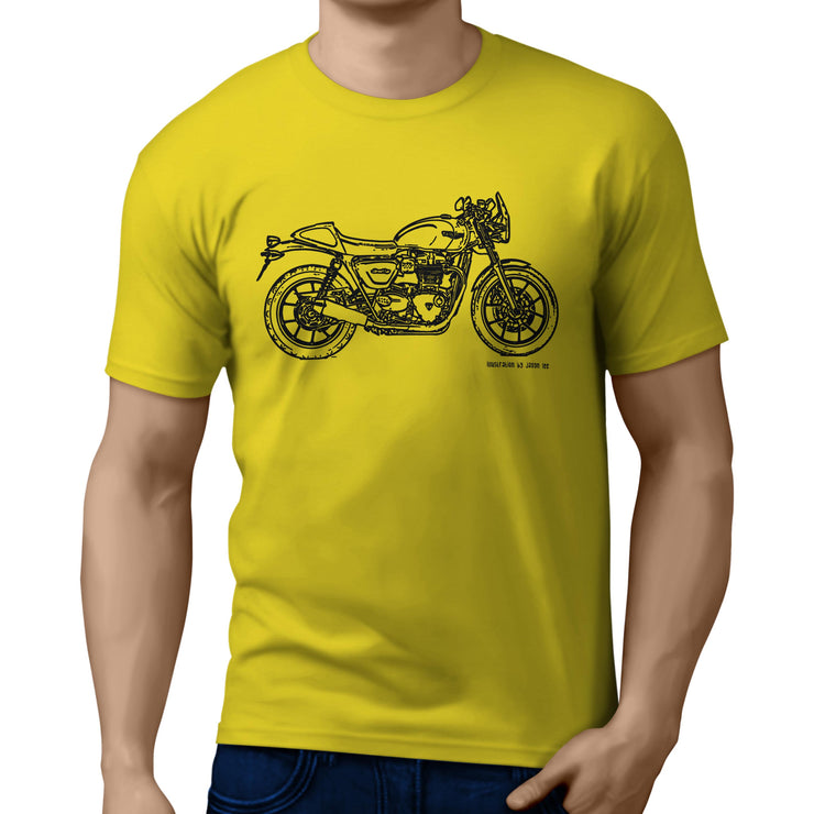 JL Art Tee aimed at fans of Triumph Street Cup Motorbike