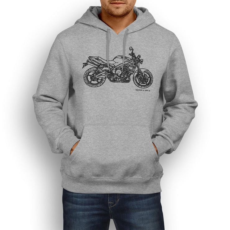 JL Illustration For A Triumph Street Triple 2009 Motorbike Fan Hoodie