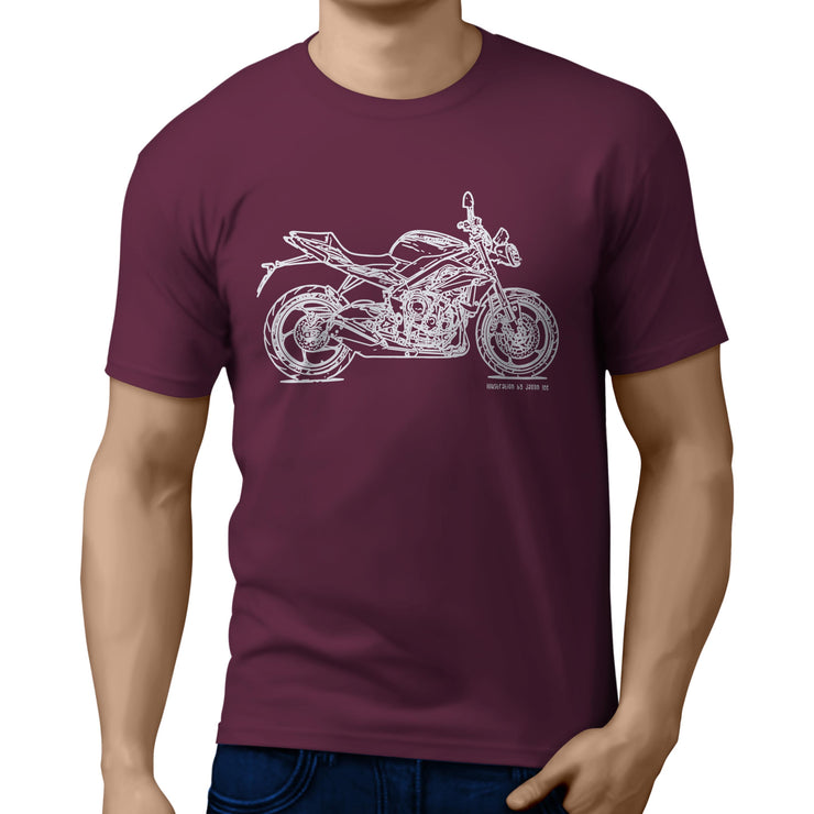 JL Illustration For A Triumph Street Triple 2016 Motorbike Fan T-shirt