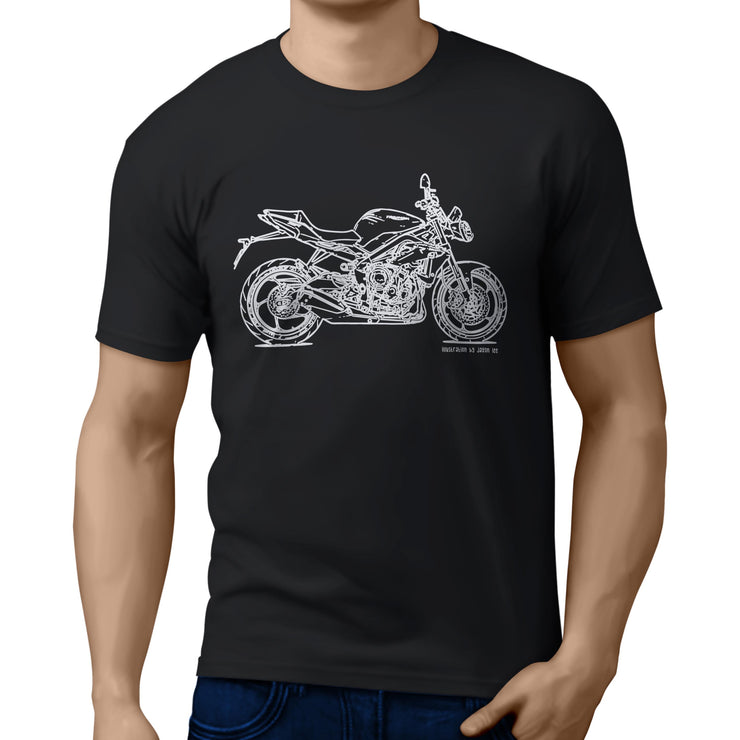 JL Illustration For A Triumph Street Triple R 2016 Motorbike Fan T-shirt