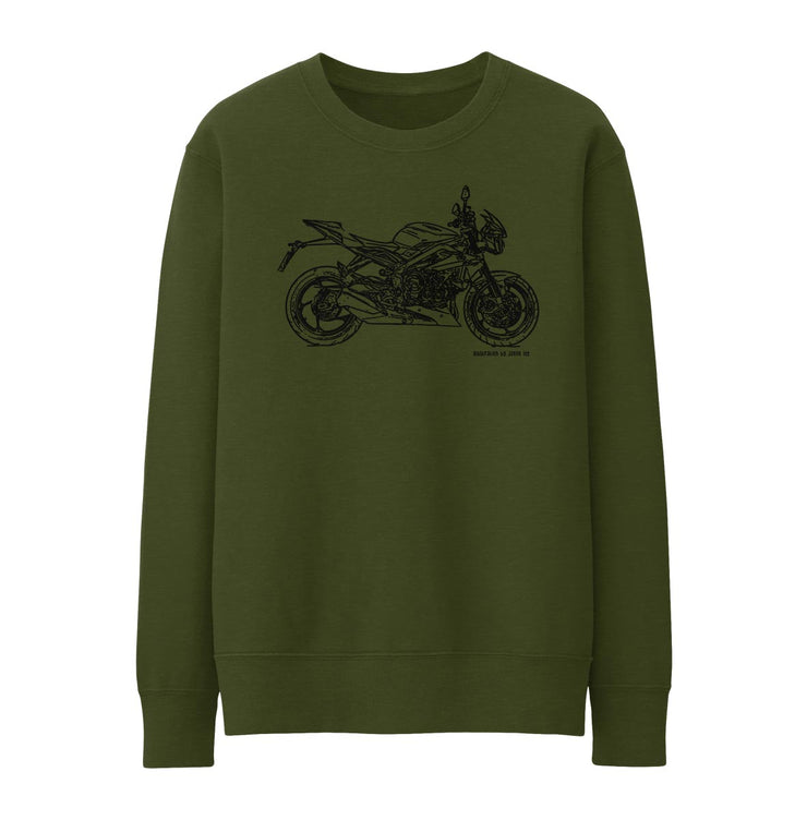 JL Illustration For A Triumph Street Triple Rx SE Motorbike Fan Jumper