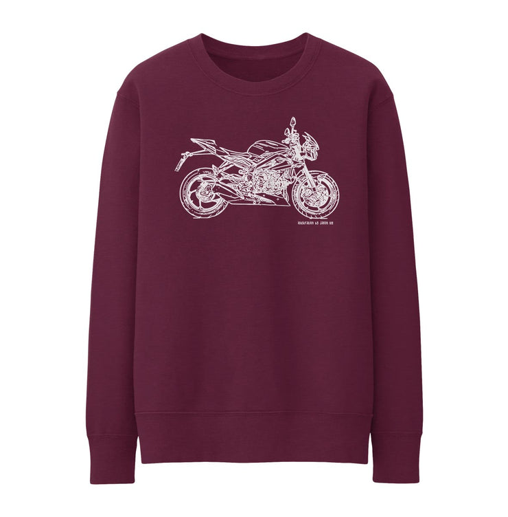 JL Illustration For A Triumph Street Triple Rx SE Motorbike Fan Jumper