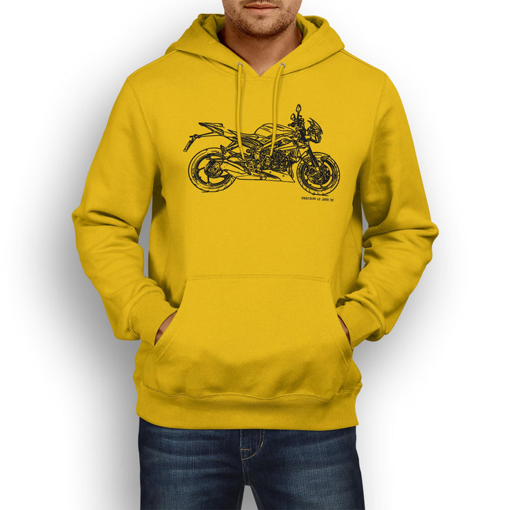JL Illustration For A Triumph Street Triple Rx SE Motorbike Fan Hoodie