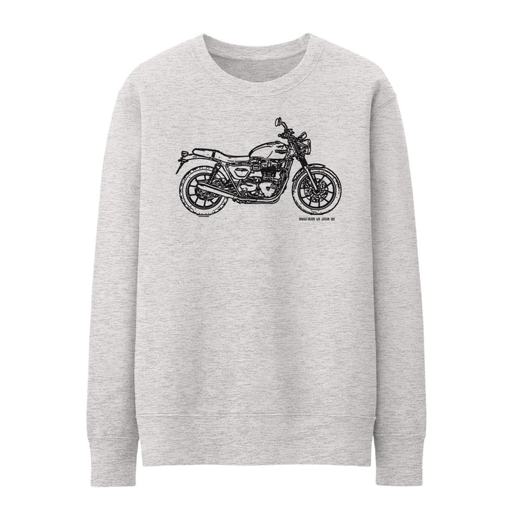 JL Illustration For A Triumph Street Twin Motorbike Fan Jumper