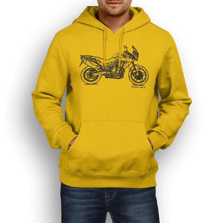 JL Illustration For A Triumph Tiger 800 Motorbike Fan Hoodie