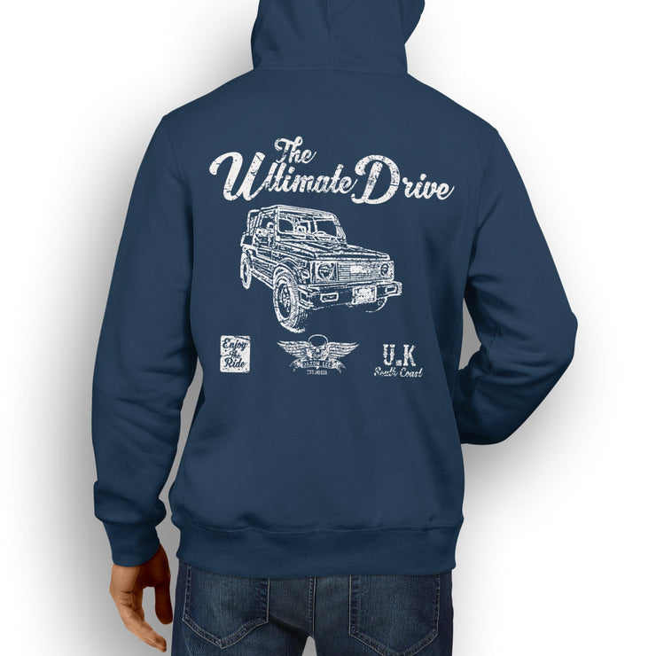 JL Ultimate Illustration For A 1986 Suzuki Samurai Motorcar Fan Hoodie