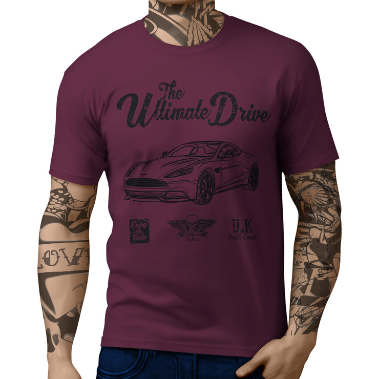 JL Ultimate Illustration For A Aston Martin Vanquish Motorcar Fan T-shirt