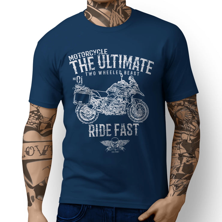 JL Ultimate Illustration For A BMW R1200GS 2017 Motorbike Fan T-shirt