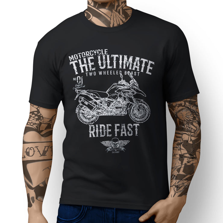 JL Ultimate Illustration For A BMW R1200GS Adventure 2013 Motorbike Fan T-shirt