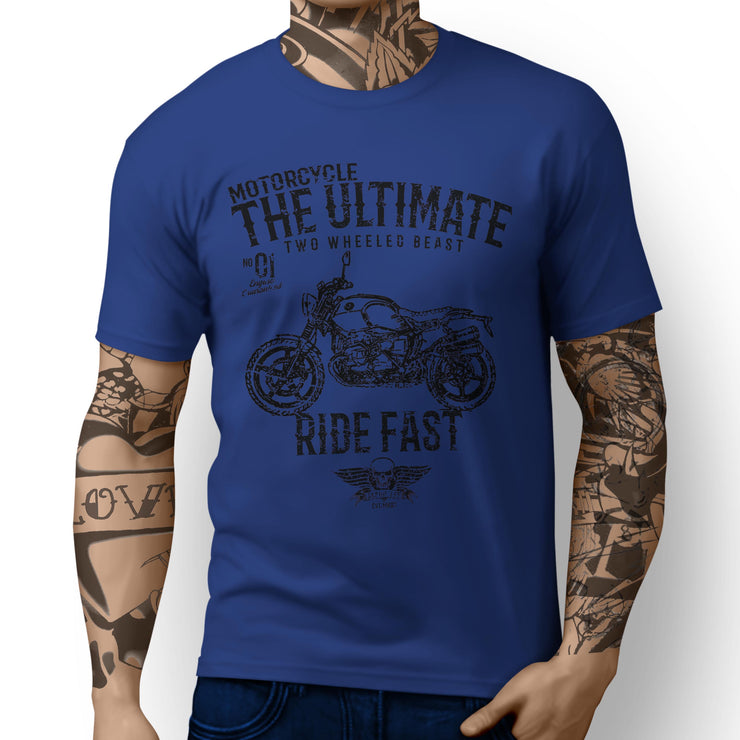 JL Ultimate Illustration For A BMW RNineT Scrambler 2016 Motorbike Fan T-shirt