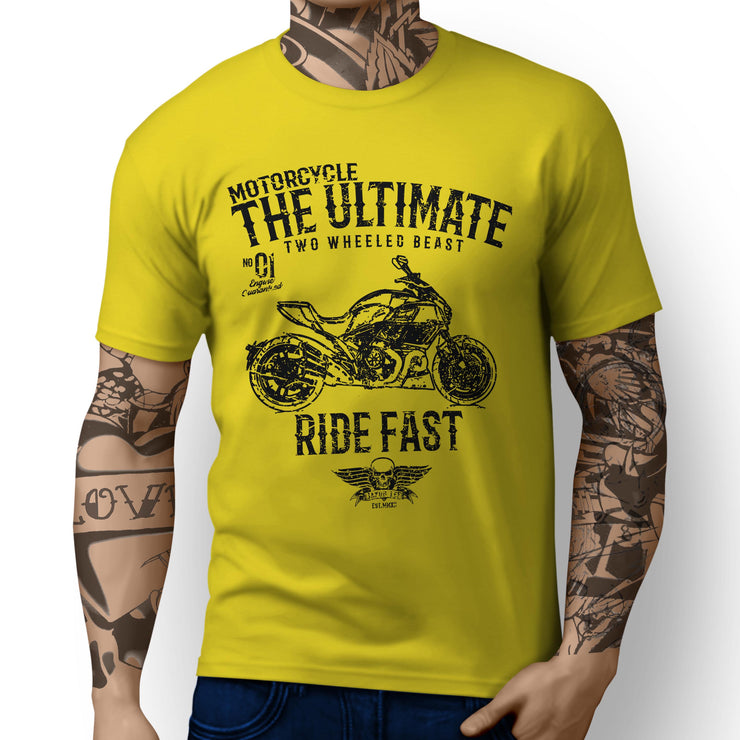 JL Ultimate Illustration For A Ducati Diavel Carbon Motorbike Fan T-shirt