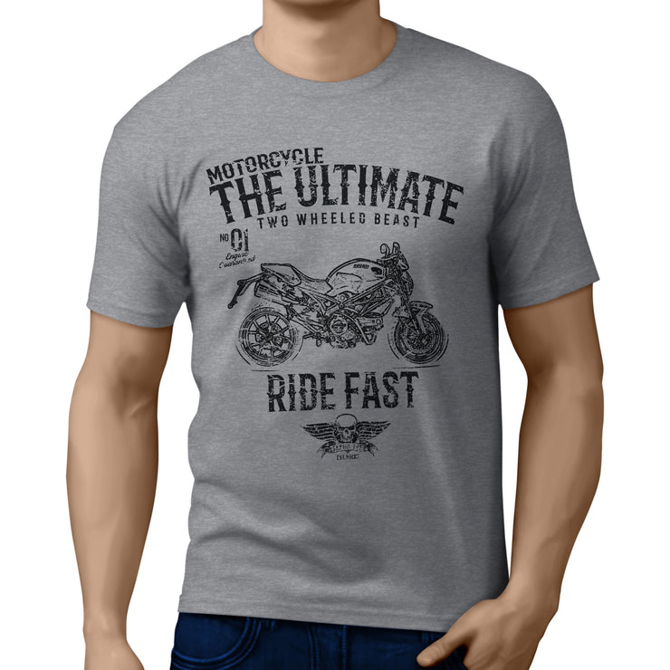 JL Ultimate Illustration For A Ducati Monster S2R 2015 Motorbike Fan T-shirt