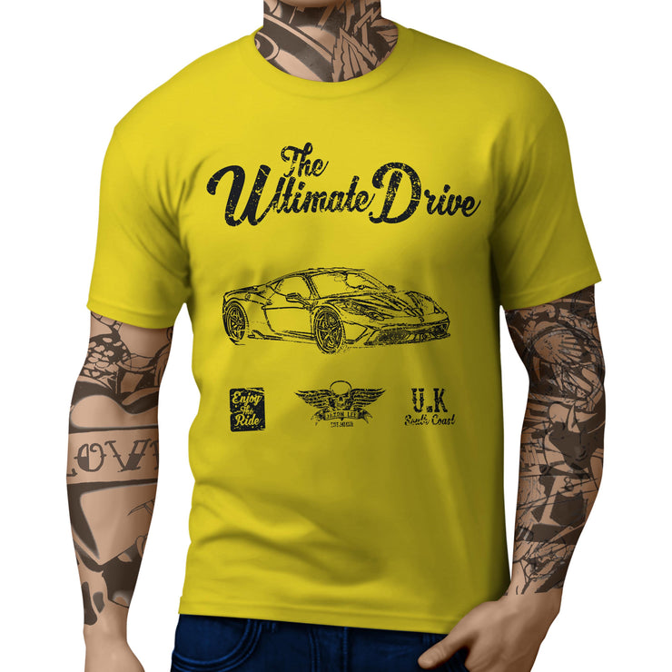 JL Ultimate Illustration For A Ferrari 458 Speciale Motorcar Fan T-shirt