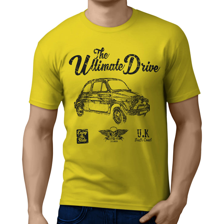 JL Ultimate Illustration For A Fiat 500 Lusso 1969 Motorcar Fan T-shirt